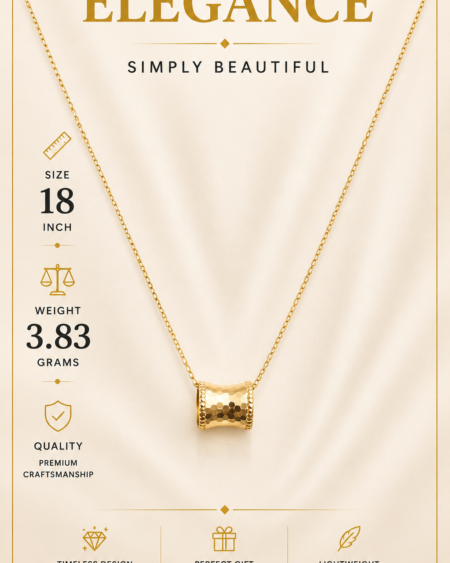 Silver Barrel Necklace