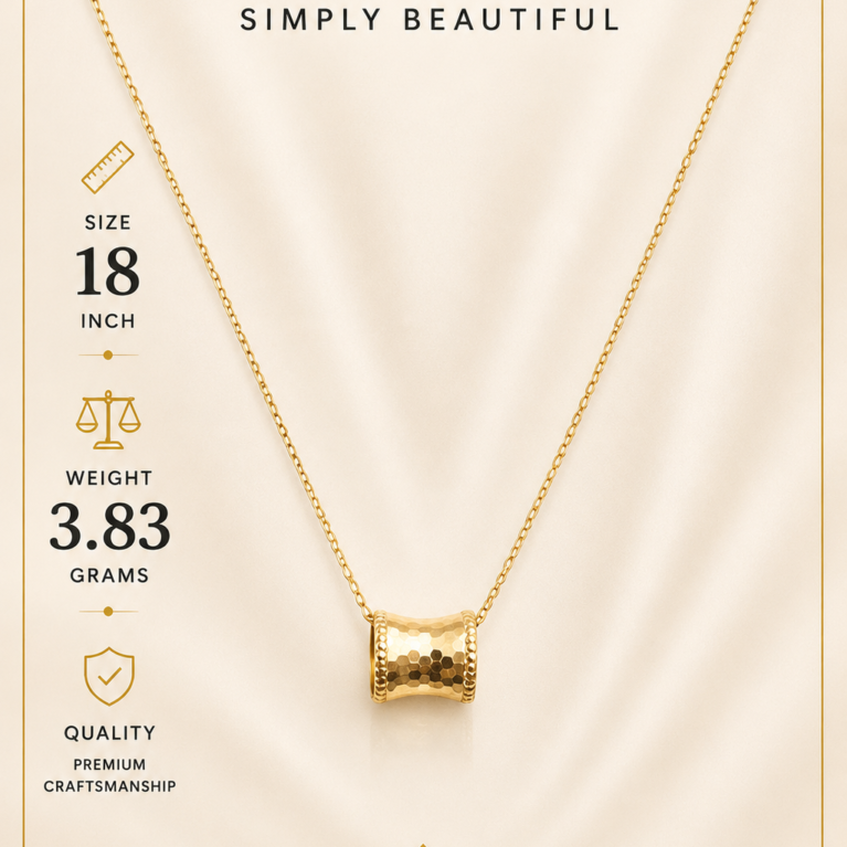 Silver Barrel Necklace