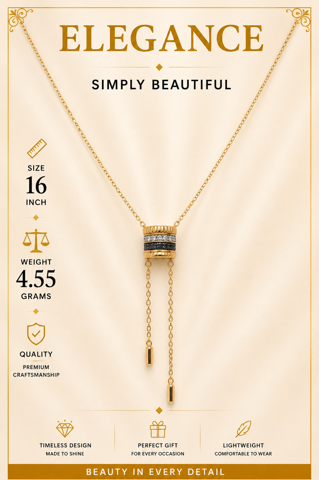 Barrel Silver Necklace