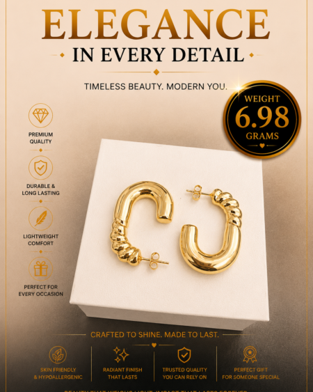C-Hoop Silver Earrings