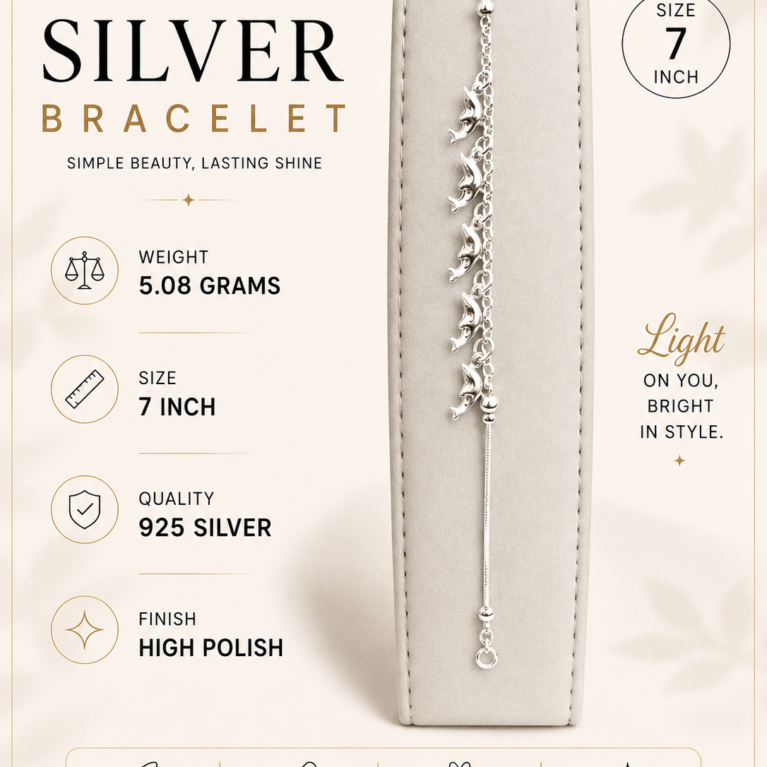 Silver Dolphin charm bracelet