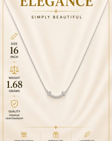 Smiley Silver Necklace