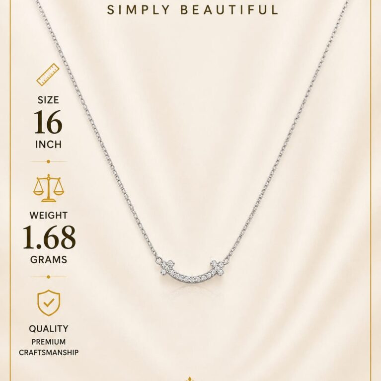 Smiley Silver Necklace