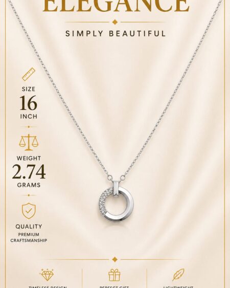Silver Open Circle Necklace