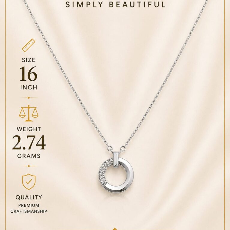 Silver Open Circle Necklace