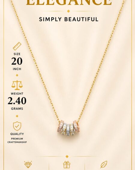 Silver Multi-Stone Pendant Necklace