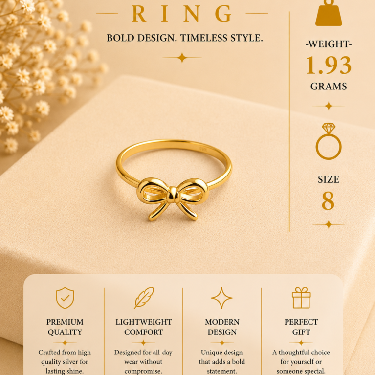 Silver Ribbon ring
