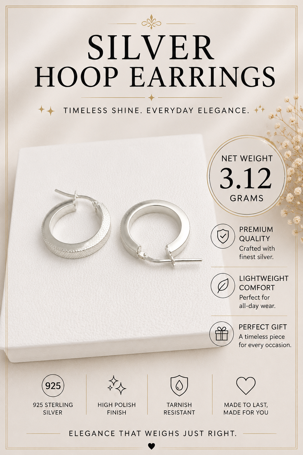 Silver Bold Earrings