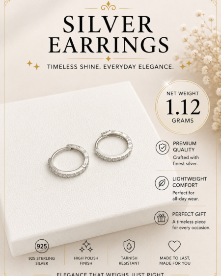 Silver Classic Huggie Hoops