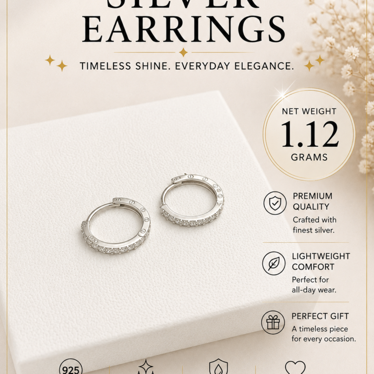 Silver Classic Huggie Hoops