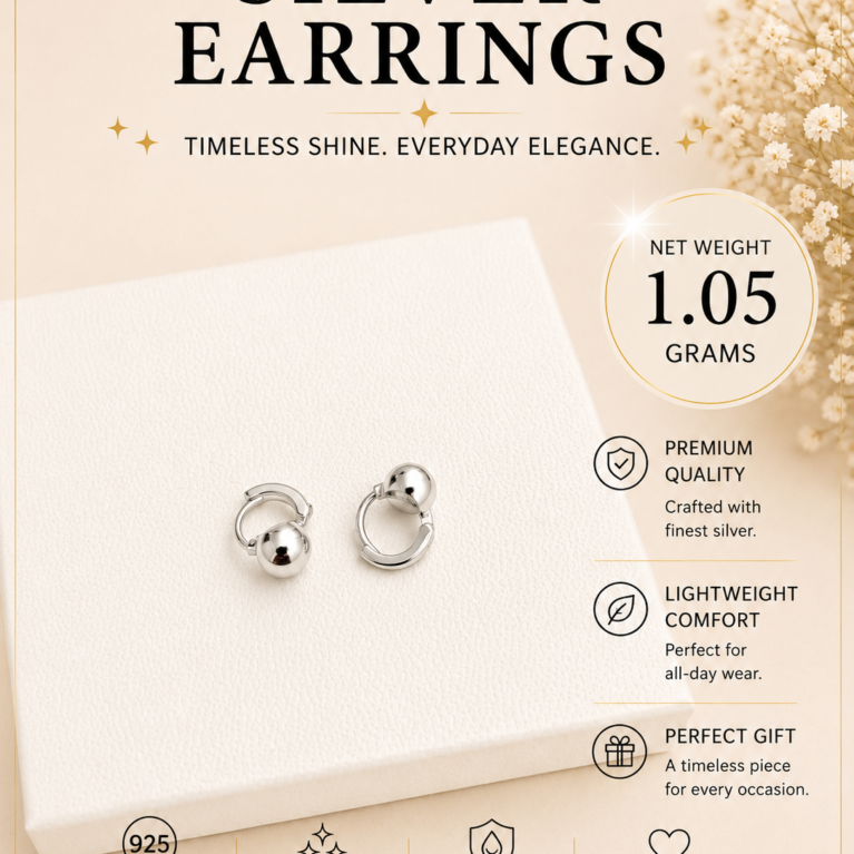 Silver Bubble Studs