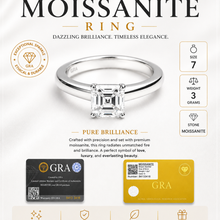 Moissanite ring