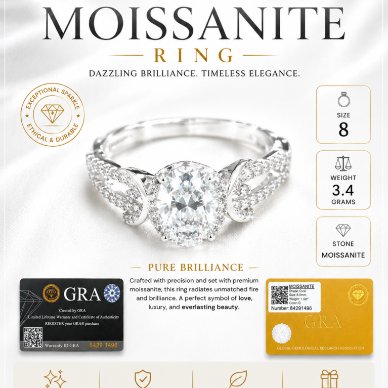 Moissanite ring