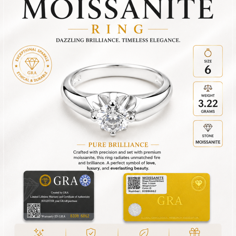 Moissanite ring