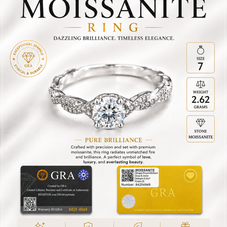 Moissanite ring