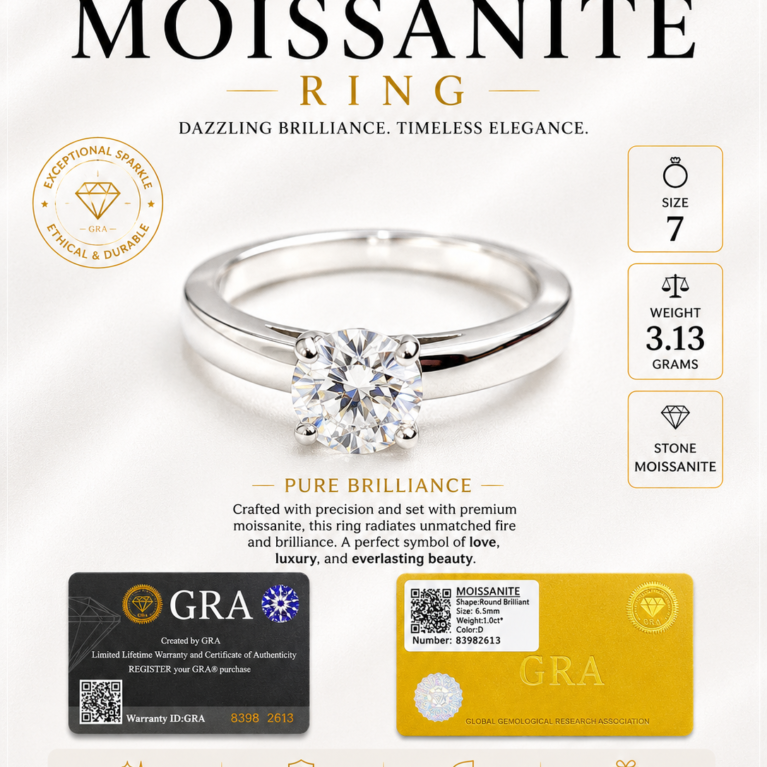 Moissanite ring