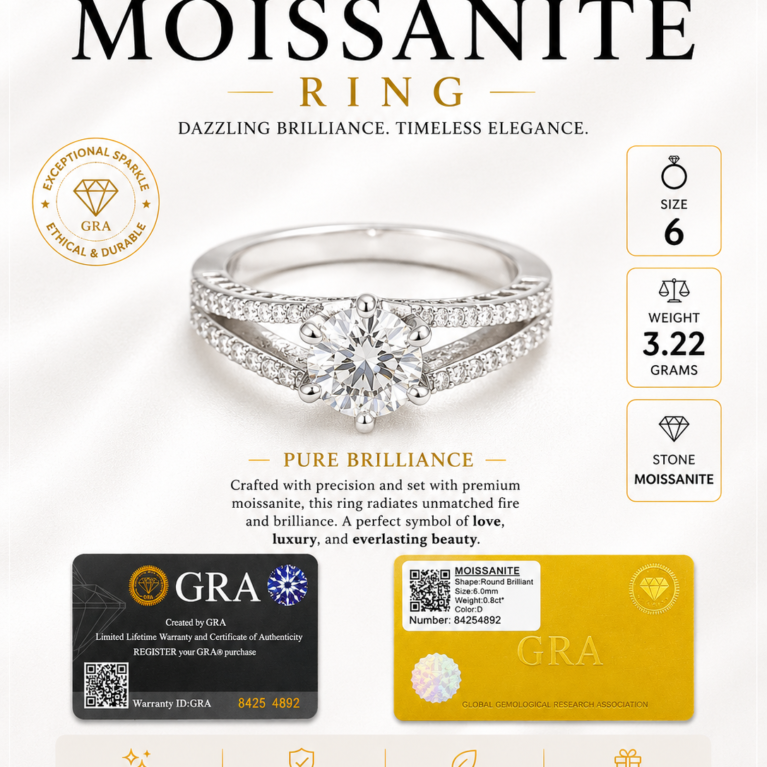 Moissanite ring