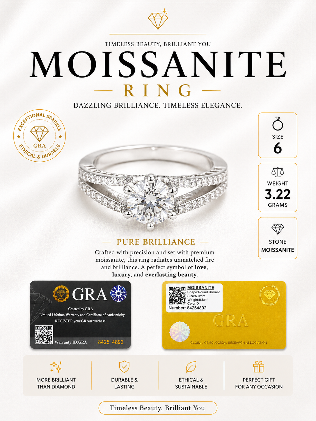 Moissanite ring