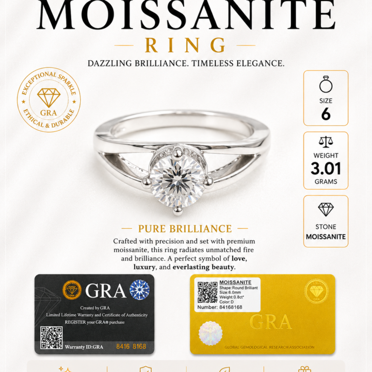 Moissanite ring