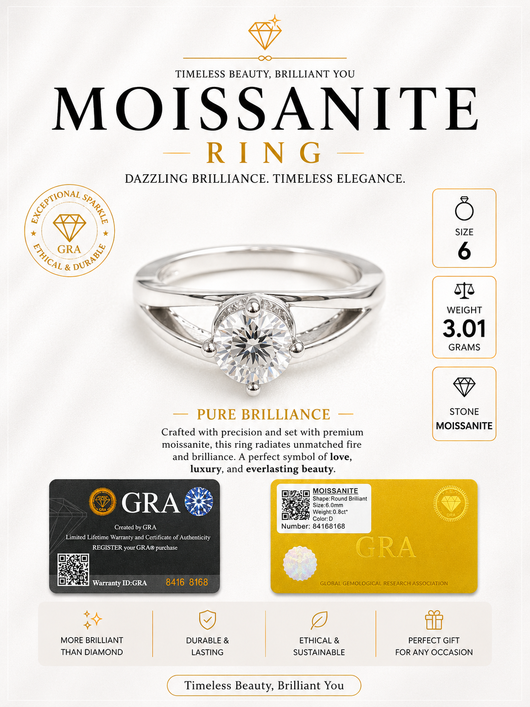 Moissanite ring