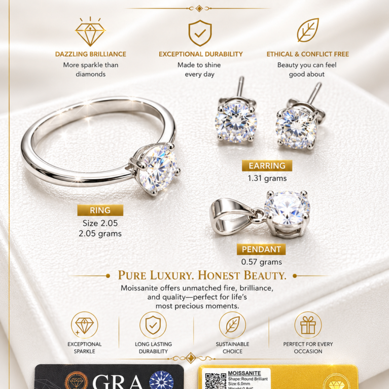 Premium Moissanite Jewelry Set