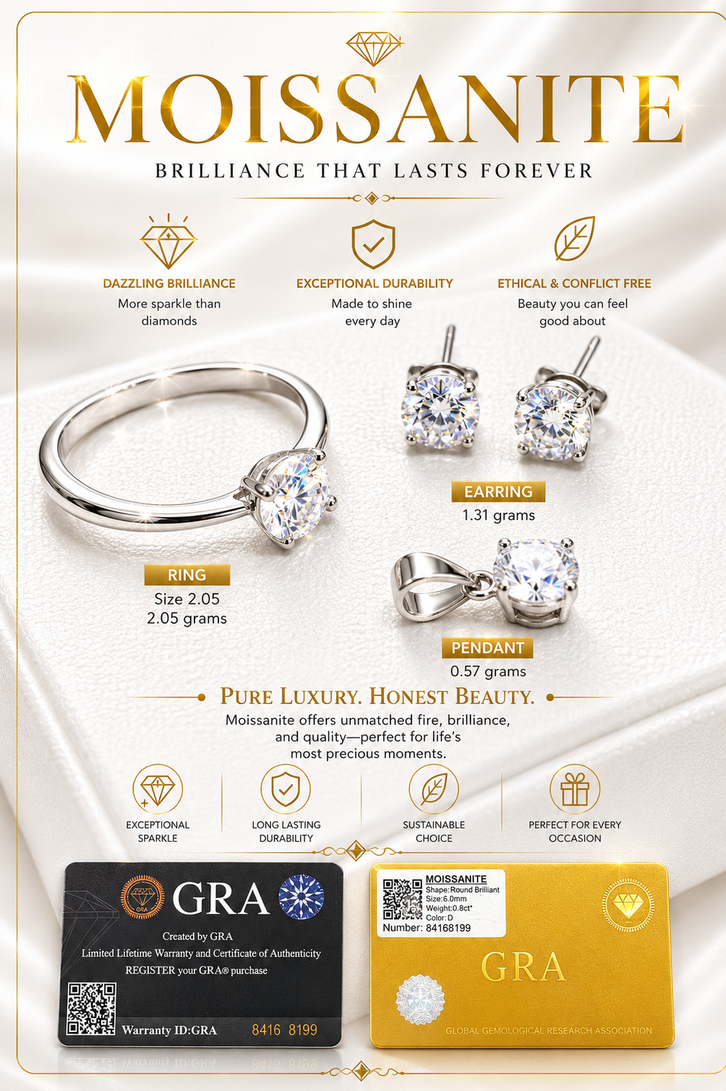 Premium Moissanite Jewelry Set