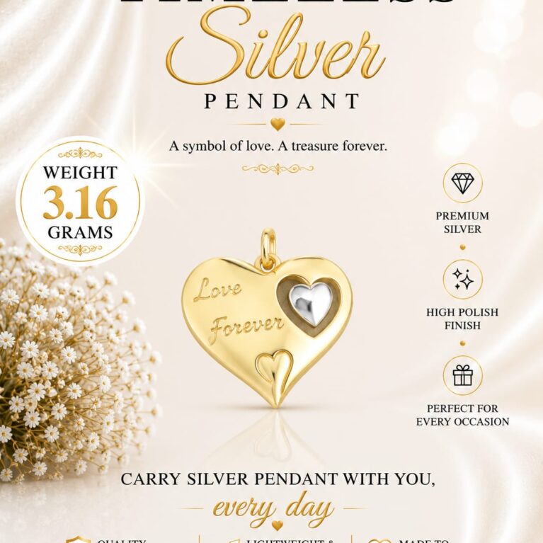 Silver Love Forever Heart Pendant