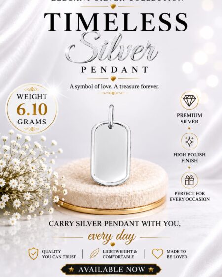 Silver Dog Tag Pendant