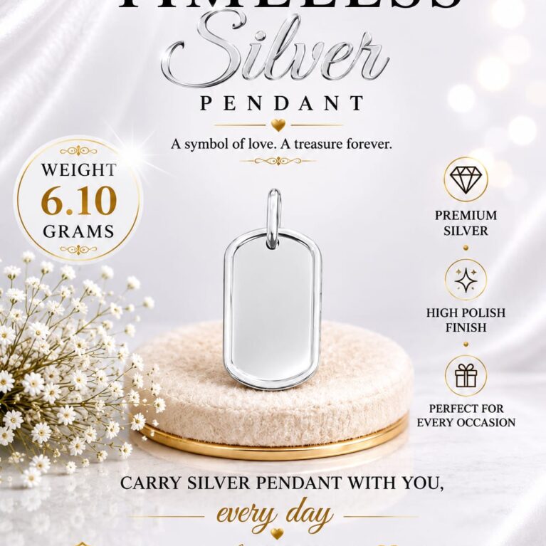 Silver Dog Tag Pendant