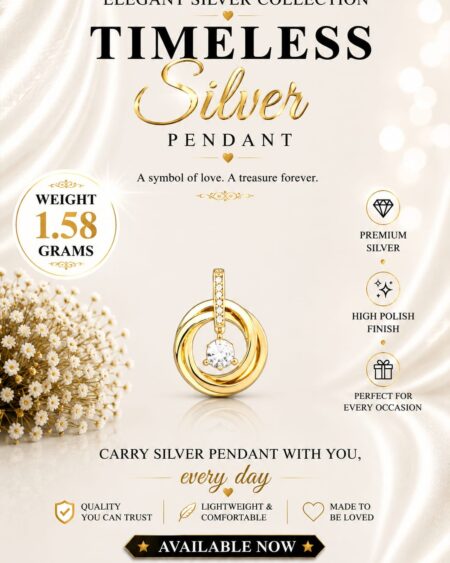 Silver Twisted Halo Pendant