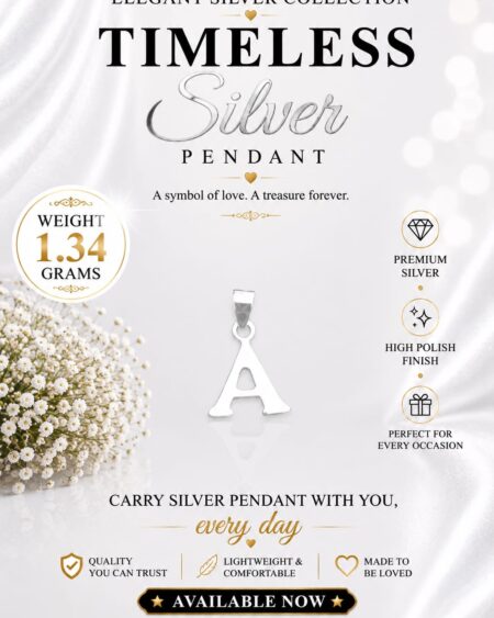 Silver Letter Pendant