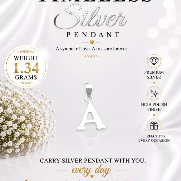 Silver Letter Pendant