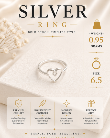 Silver Heart Ring