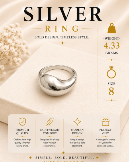 Silver Tear Drop Ring