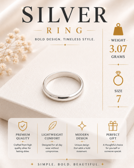 Silver Plain Band Ring